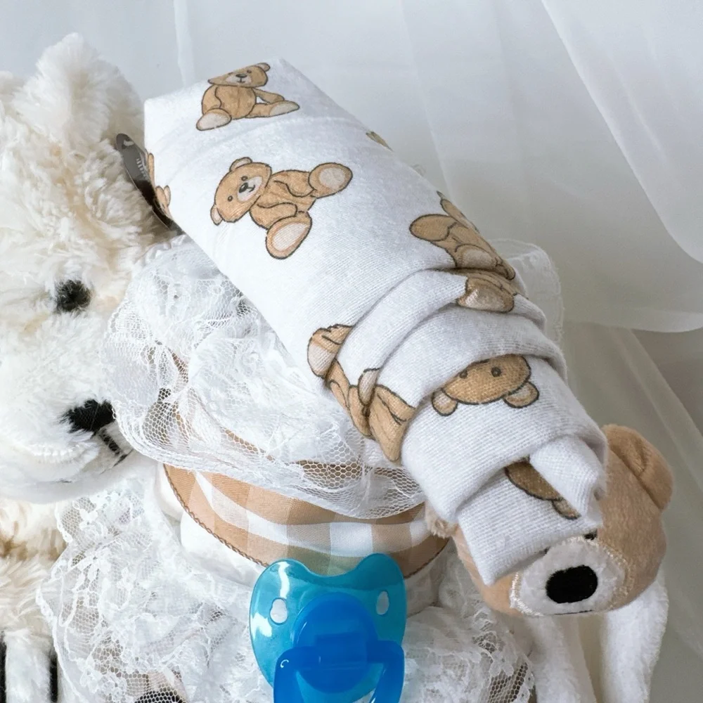 Teddy Bear Boy Diaper Cake, Baby Shower Gift